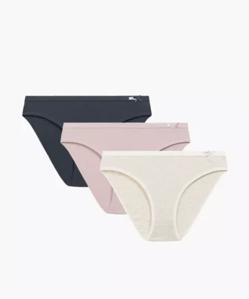 3-PACK Figi damskie Atlantic sport 3CLP-002-GRF/ROS/BEZ bawełniane