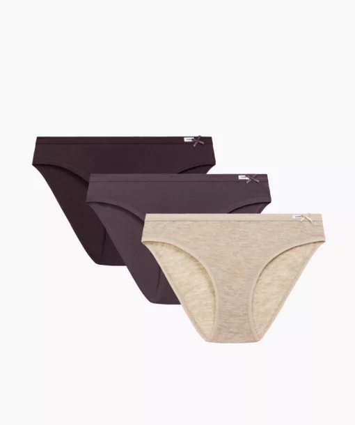 3-PACK Figi damskie Atlantic sport 3CLP-002-BEZC/WIN/FIOJ bawełniane