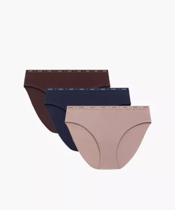 3-Pack Figi damskie Atlantic sport high leg 3CLP-010-BRO/BEZC/GRA