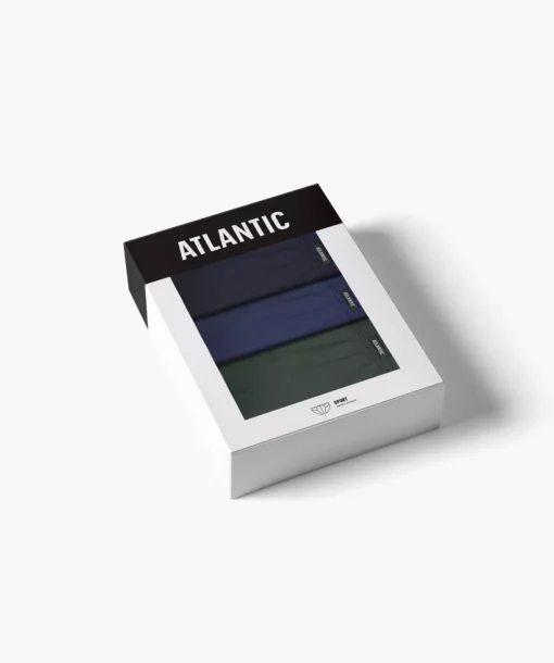 3-PACK Slipy męskie Atlantic Classic 3MP-129-KHA/GRA/NIEC bawełniane - obrazek 4