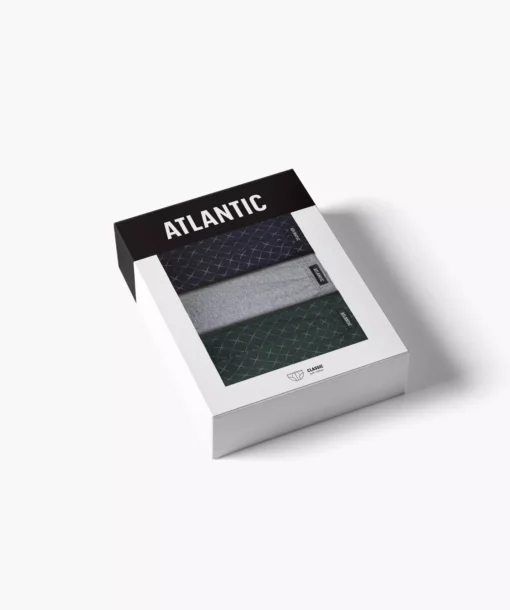 3-PACK Slipy męskie Atlantic Classic 3MP-205-GRA/SZM/ZIEC bawełniane - obrazek 4