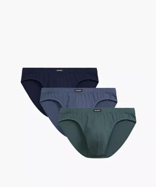 3-PACK Slipy męskie Atlantic Sport 3MP-132-COB/DEN/ZIEC bawełniane