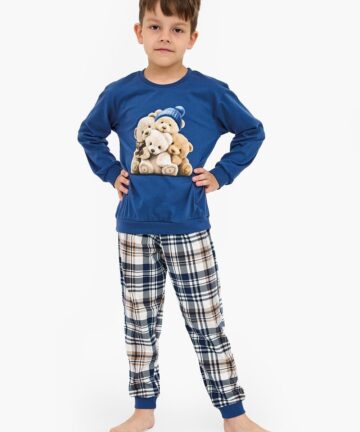Alternative view of Piżama chłopięca Cornette 593/174 Bears 86-128 jeans długa bawełna