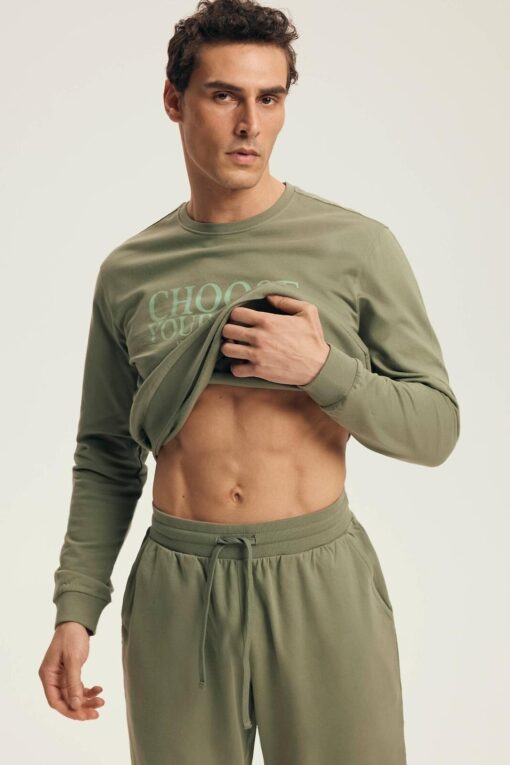 Piżama męska Henderson 43484 Your Homewear military długa bawełna - obrazek 4