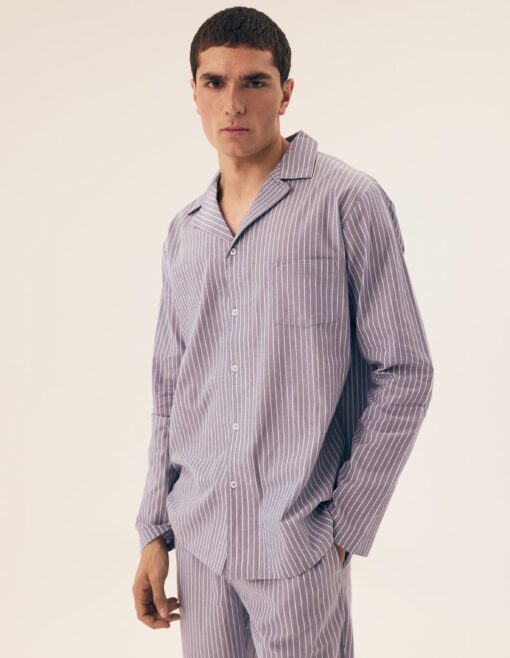 Piżama męska Henderson 43035 Mic rozpinana pale blue - obrazek 3