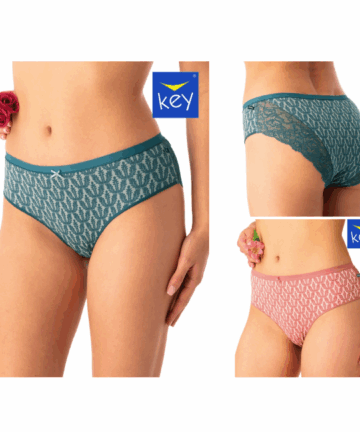 2-PACK Figi damskie KEY LPC-512 B25 mix kolorów bawełniane