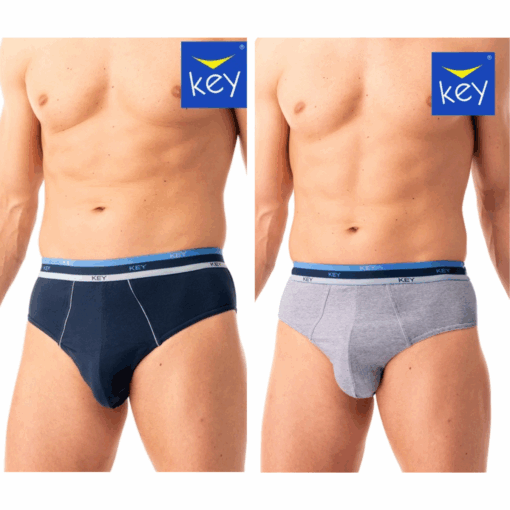 2-PACK Slipy męskie KEY bawełniane MPP-277 B25 mix kolorów