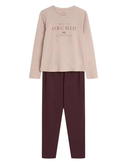 Piżama damska Henderson Ladies 43733 Dorla orchid długa bawełna - obrazek 5