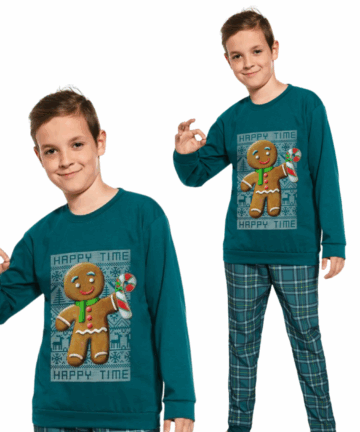 Piżama chłopięca Cornette KY-966/153 Cookie 4 zielona