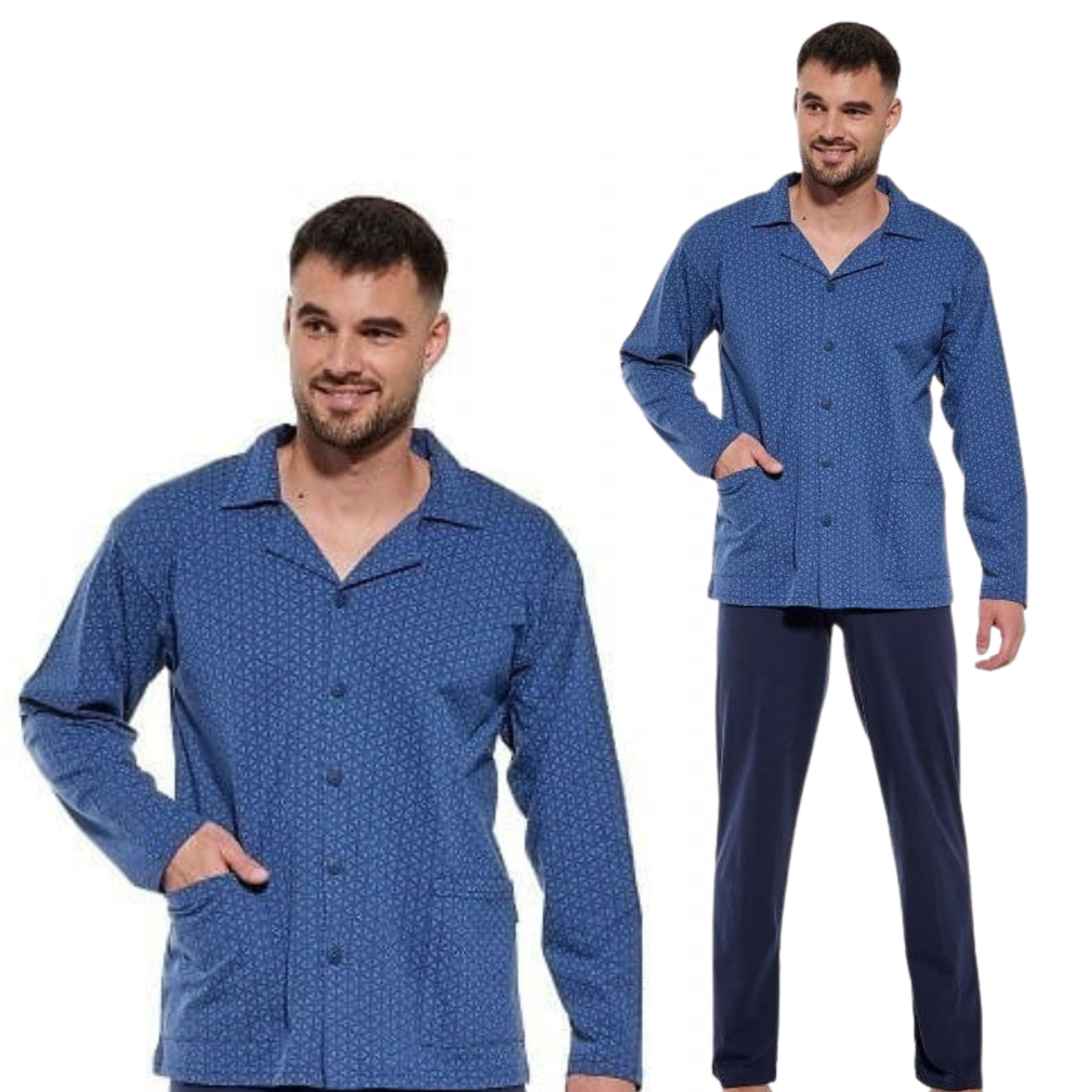 Piżama męska CORNETTE PM-114/66 niebieski WYPRZEDAŻ