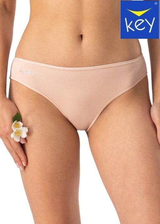2-PACK Figi damskie KEY LPR-185 BE beżowe bawełniane - obrazek 2