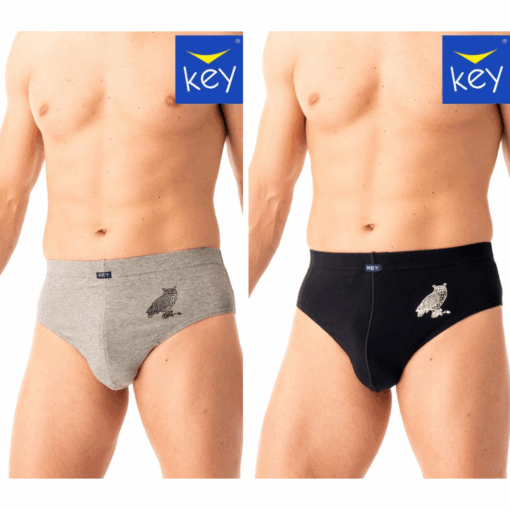 2-PACK Slipy męskie KEY bawełniane MPP-703 B25 mix kolorów