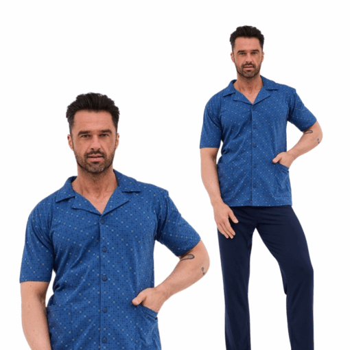 Piżama męska Cornette 318/57 rozpinana jeans