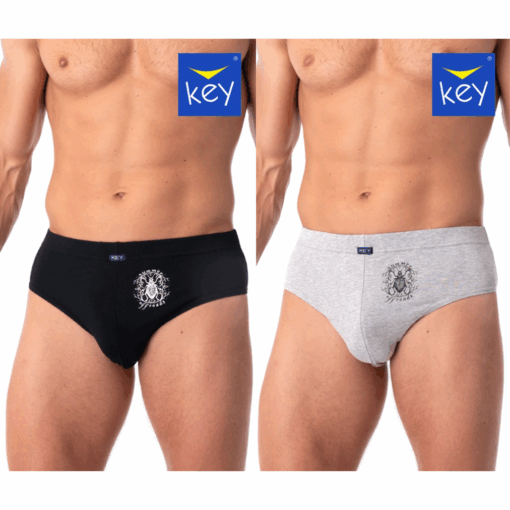 2-PACK Slipy męskie KEY bawełniane MPP-254 A25 mix kolorów