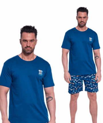 Piżama męska Cornette 326/170 Fishing 2 granatowy