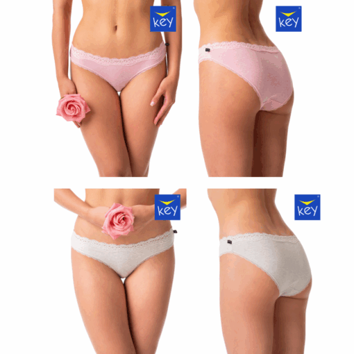 2-PACK Figi damskie KEY LPR-201 A24 mix kolorów bawełniane