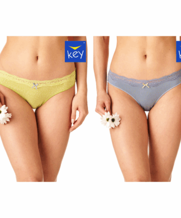 2-PACK Figi damskie KEY LPR-673 A24 mix kolorów bawełniane