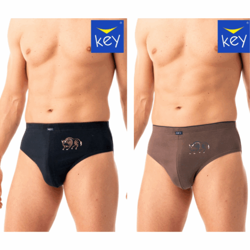 2-PACK Slipy męskie KEY bawełniane MPP-706 B25 mix kolorów
