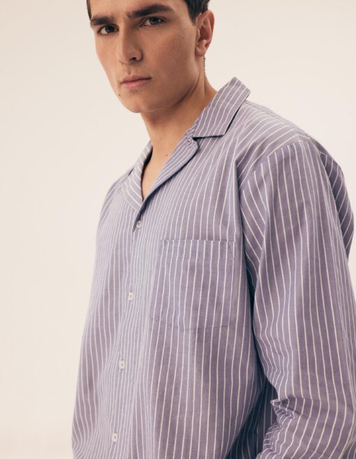 Piżama męska Henderson 43035 Mic rozpinana pale blue - obrazek 2