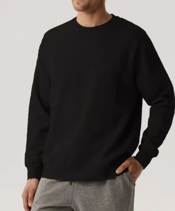 Bluza męska Atlantic HMT-002-CZARNY bawełniana