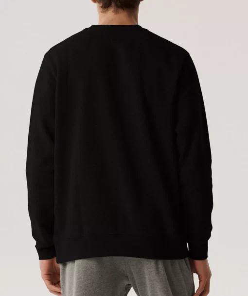 Bluza męska Atlantic HMT-002-CZARNY bawełniana - obrazek 2