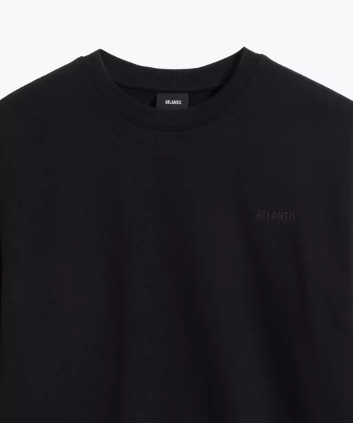 Bluza męska Atlantic HMT-002-CZARNY bawełniana - obrazek 4