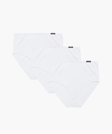 3-PACK Figi damskie Atlantic Maxi Basic 3BLP-585-BIAŁY bawełniane