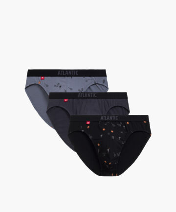 Slipy Atlantic Sport 3MP-171-CZA/GRF/NIE, 3-pak, czarne, grafitowe, niebieskie