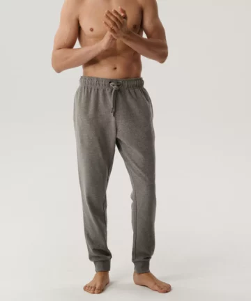 Spodnie dresowe Atlantic HMB-001-SZARY MELANŻ CIEMNY
