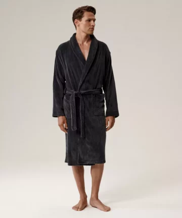 Szlafrok męski Atlantic SZM-002-SZARY poliester