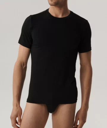 T-shirt męski Atlantic BMV-050-CZARNY bambus