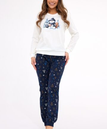 Alternative view of Piżama damska Cornette 721/427 Snowy Day ecri długa bawełna WYPRZEDAŻ