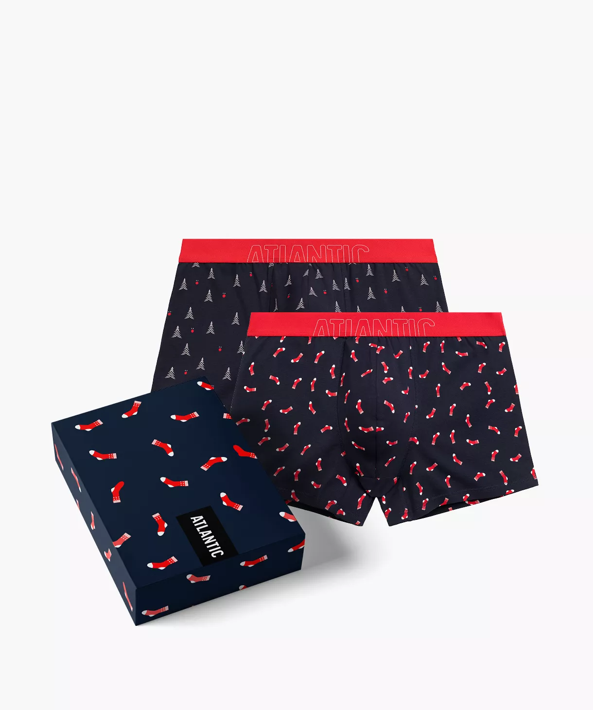 2-PACK Bokserki męskie 2GMH-027-GRANATOWY