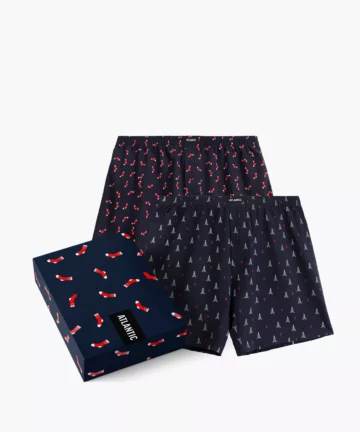 2-PACK Bokserki męskie luźne 2GMB-010-GRANATOWY