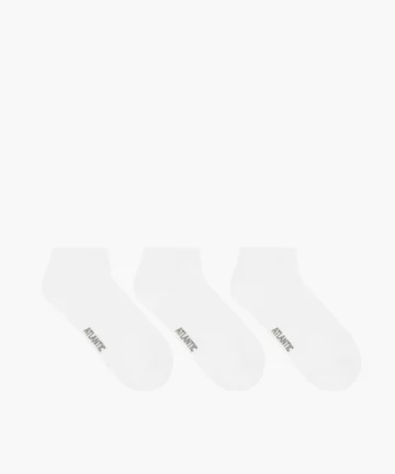 3-PACK Skarpetki męskie Atlantic stopki 3BMC-103-BIAŁY