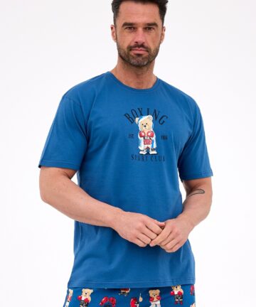 Alternative view of Piżama męska Cornette 326/296 Boxer jeans krótka bawełna