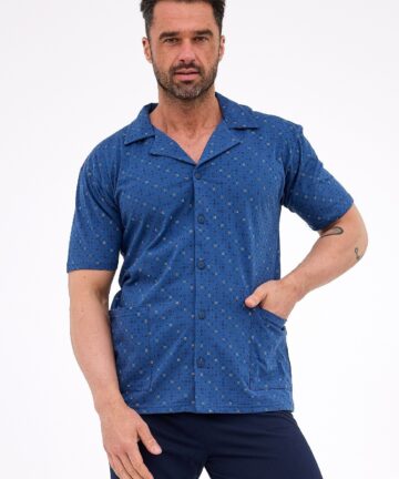 Alternative view of Piżama męska Cornette 318/57 jeans rozpinana krótka bawełna