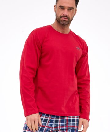 Alternative view of Piżama męska Cornette 124/312 Ready 3 bordowa długa bawełna