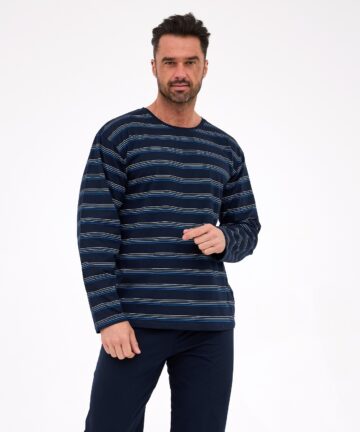 Alternative view of Piżama męska Cornette Various 138/55 granatowa długa mix