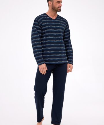 Alternative view of Piżama męska Cornette Various 139/46 granatowa długa mix