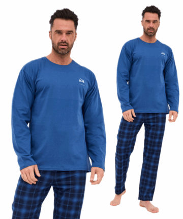 Piżama męska Cornette 124/306 Denali 2 jeans długa bawełna