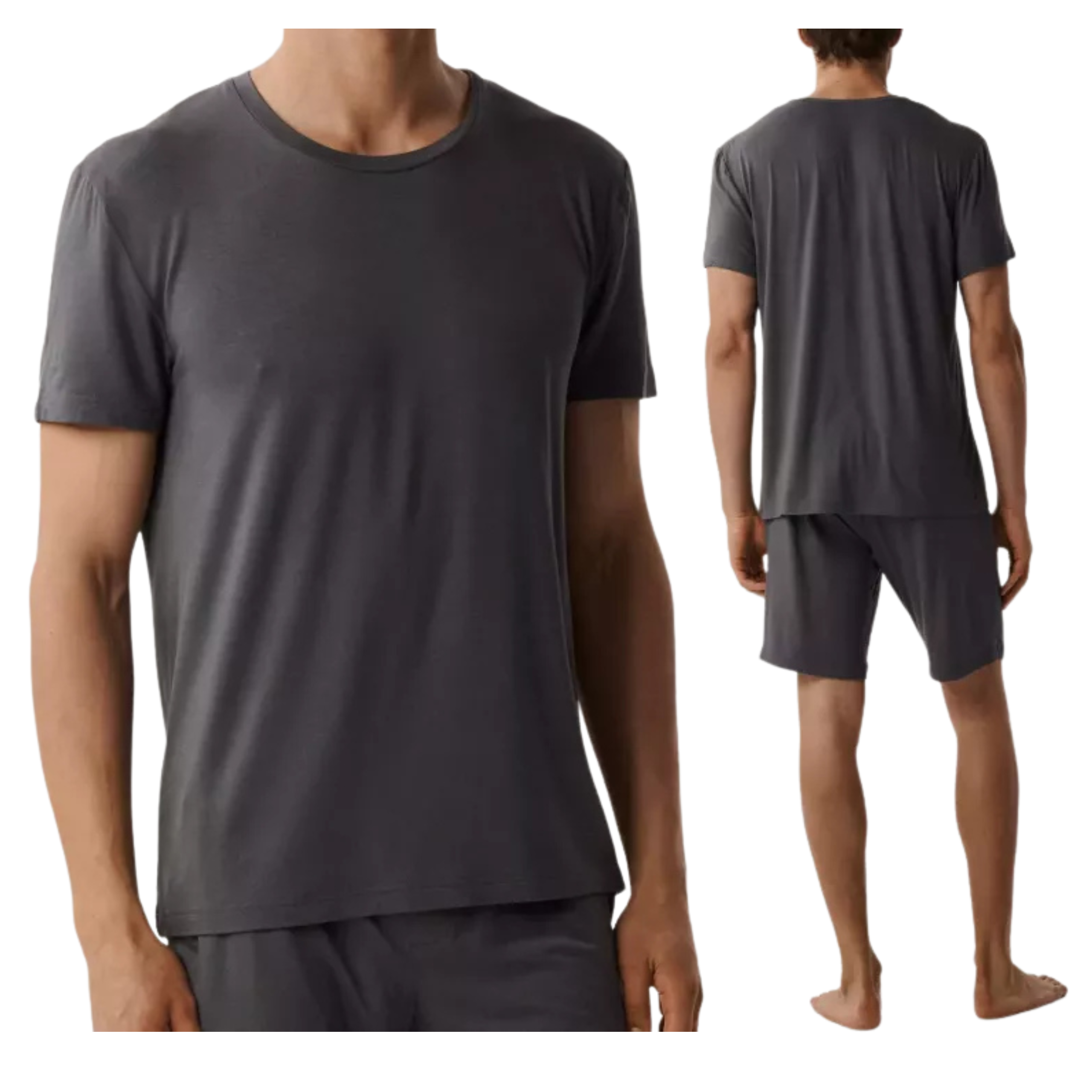 Piżama męska Atlantic BNMP-005-SZARY MELANŻ CIEMNY WYPRZEDAŻ