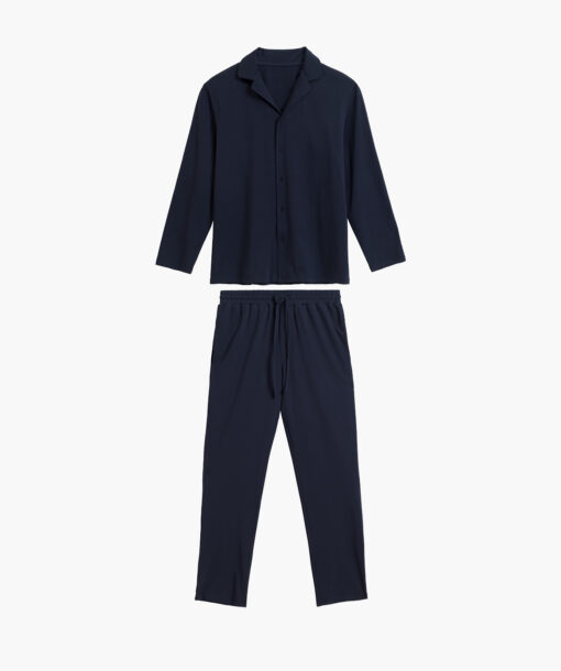 Piżama męska Atlantic BNMP-001-GRANATOWY długa rozpinana - obrazek 5