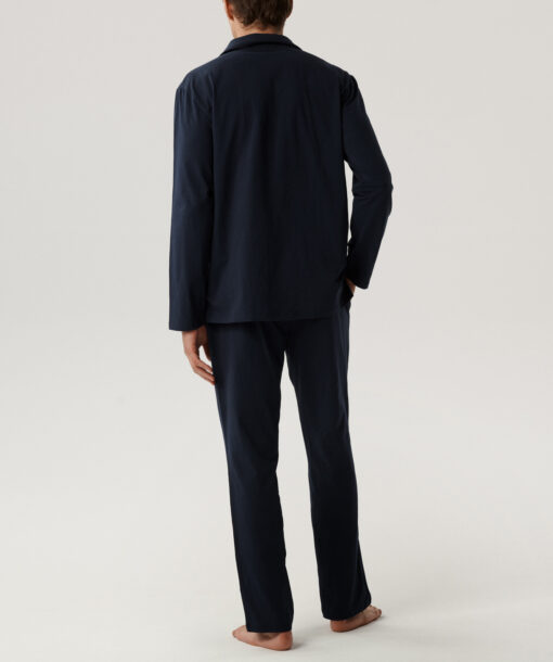 Piżama męska Atlantic BNMP-001-GRANATOWY długa rozpinana - obrazek 4