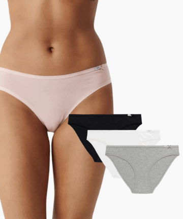 3-PACK Figi damskie Atlantic Bikini 3CLP-001-CZA/BIA/SZMJ WYPRZEDAŻ