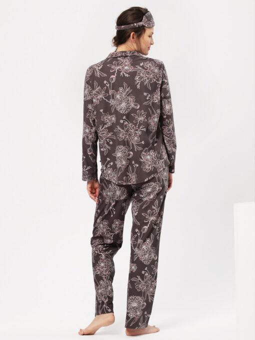 Piżama damska KEY poliester LNS-817 B24 XXL-4XL brąz - obrazek 3