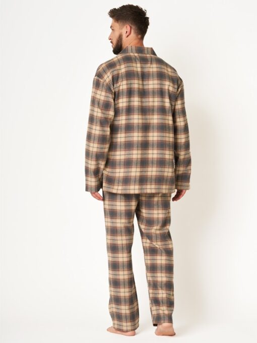 Piżama męska KEY bawełniana MNS-402 B24 3XL-4XL beż - obrazek 2