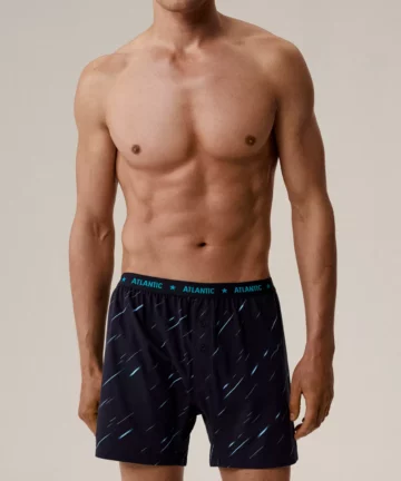 Alternative view of 2-PACK Bokserki męskie Atlantic luźne 2MBX-085-GRANATOWY