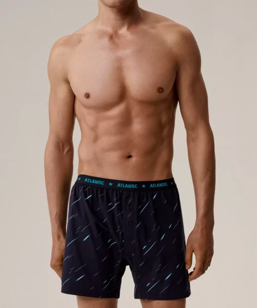 2-PACK Bokserki męskie Atlantic luźne 2MBX-085-GRANATOWY - obrazek 2