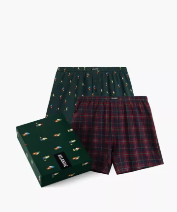 2-PACK Bokserki męskie Atlantic luźne 2GMB-013-ZIEC/GRA